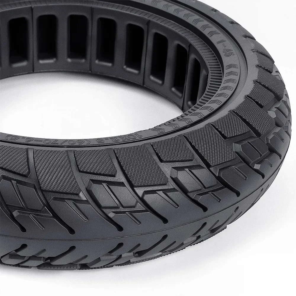 Solid 10x2.5 Scooter Tire Featuring For honeycomb Design for Improved Damping and Vibration Reduction on Uneven Surfaces