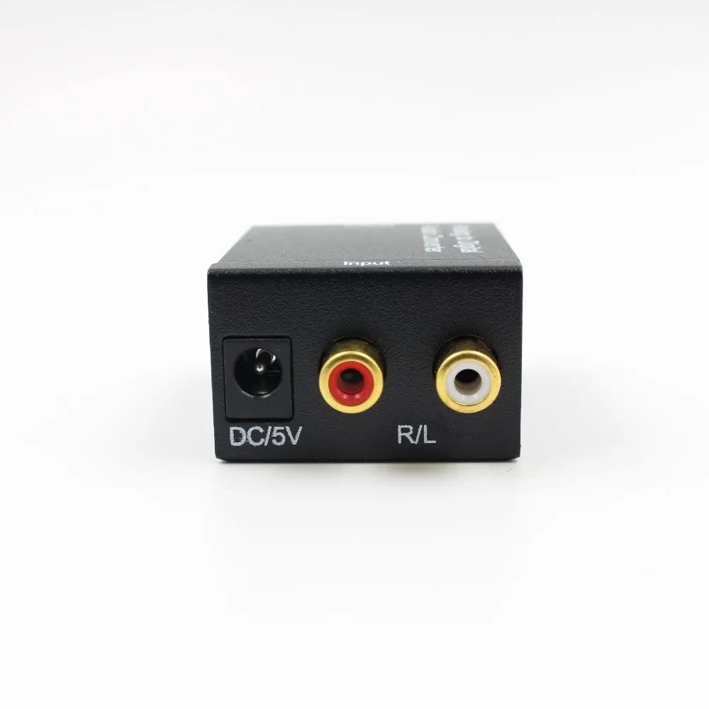 Toslink الصوت التناظري إلى محول الصوت الرقمي فك SPDIF الصوت الرقمي RCA لمشغل DVD/HDTV/مضخم الصوت/مشغل الوسائط التلفزيونية