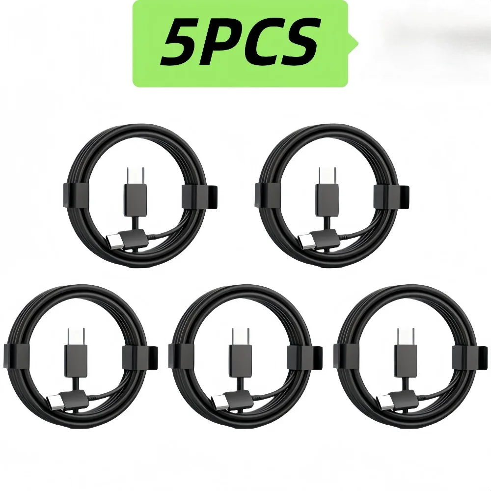 5pcs  Charging Cable, Suitable for Samsung S24 S23 S22 S21 S20 5G 25W Plus Note 20 Ultra, Type-C to Type-C Cable for A33 A54 A55