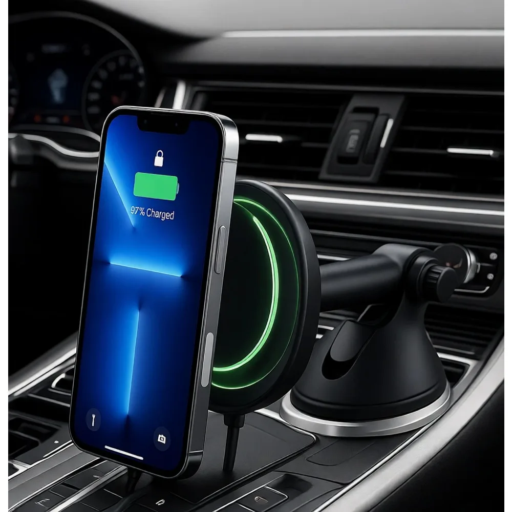 

iOttie Velox Magnetic Wireless Car Mount for MagSafe iPhones - Charger Included. Compatible with iPhone 12 to 15 Series