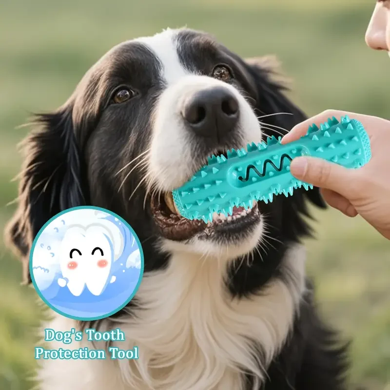 Von Tierarzt zugelassener Zahnaufsatz – 3-in-1 kühlendes Zahnbürstenspielzeug für kleine/mittlere Hunde, sommerliche Zahnreinigungs- und Zahnfleischmassage – Detail 2