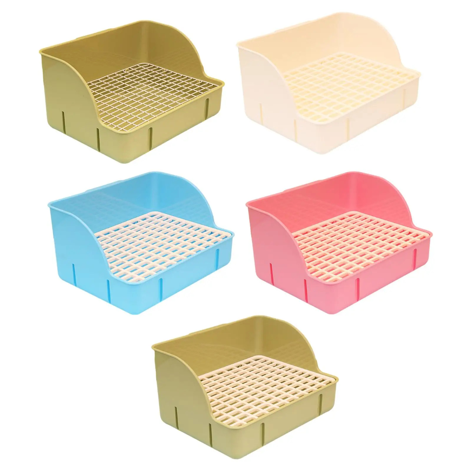 Litter Box for Cage Potty Trainer Pet Toilet Corner Toilet Box for Hamster