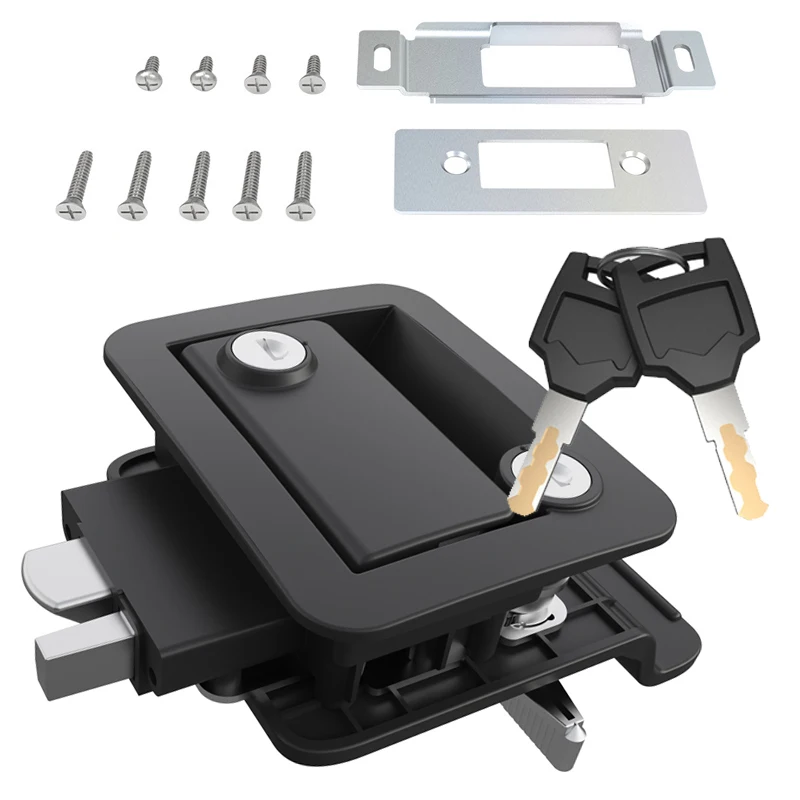RVs Auto Parts Trailer Door Inside Outside Double Open Zinc Alloy Galvanized For Large Vehicles Trailer Door Lock RV Door Lock