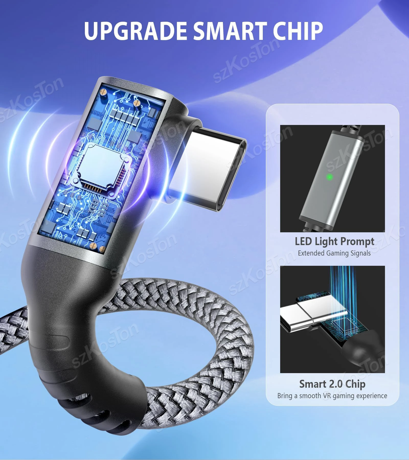 Универсальный кабель USB3.2 Gen1 VR для гарнитуры Meta Quest 3S, Quest 3 PICO 4 VR, шнур для быстрой зарядки и передачи данных, аксессуары
