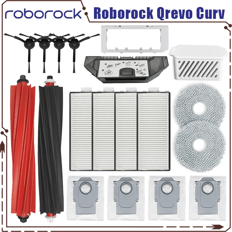 

Roborock Qrevo Master / Qrevo Slim Robot Vacuums Cleaner Accessory Main Side Brush Hepa Filter Mop Cloths Dust Bag Spare Part