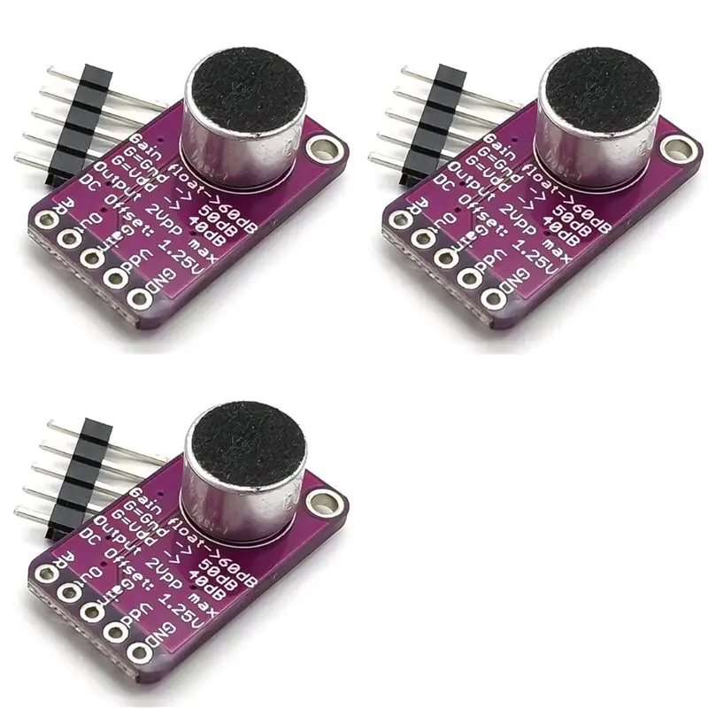 【Día del Padre】Módulo amplificador de micrófono 3X MAX9814, amplificación de sonido para proyectos de audio y sistemas de sonido