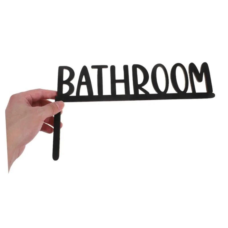 CIFBUY Iron Wall Art Vintage Metal Bathroom Sign Trendy Letter Number Decor Plaque Modern Home Hanging Decoration