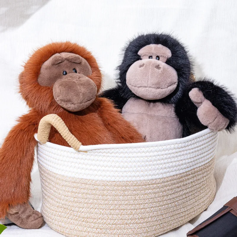 25/35CM Lifelike Monkey Orangutan Plushies Dolls Cartoon Gorilla Plush Stuffed Animal Toy Room Decor