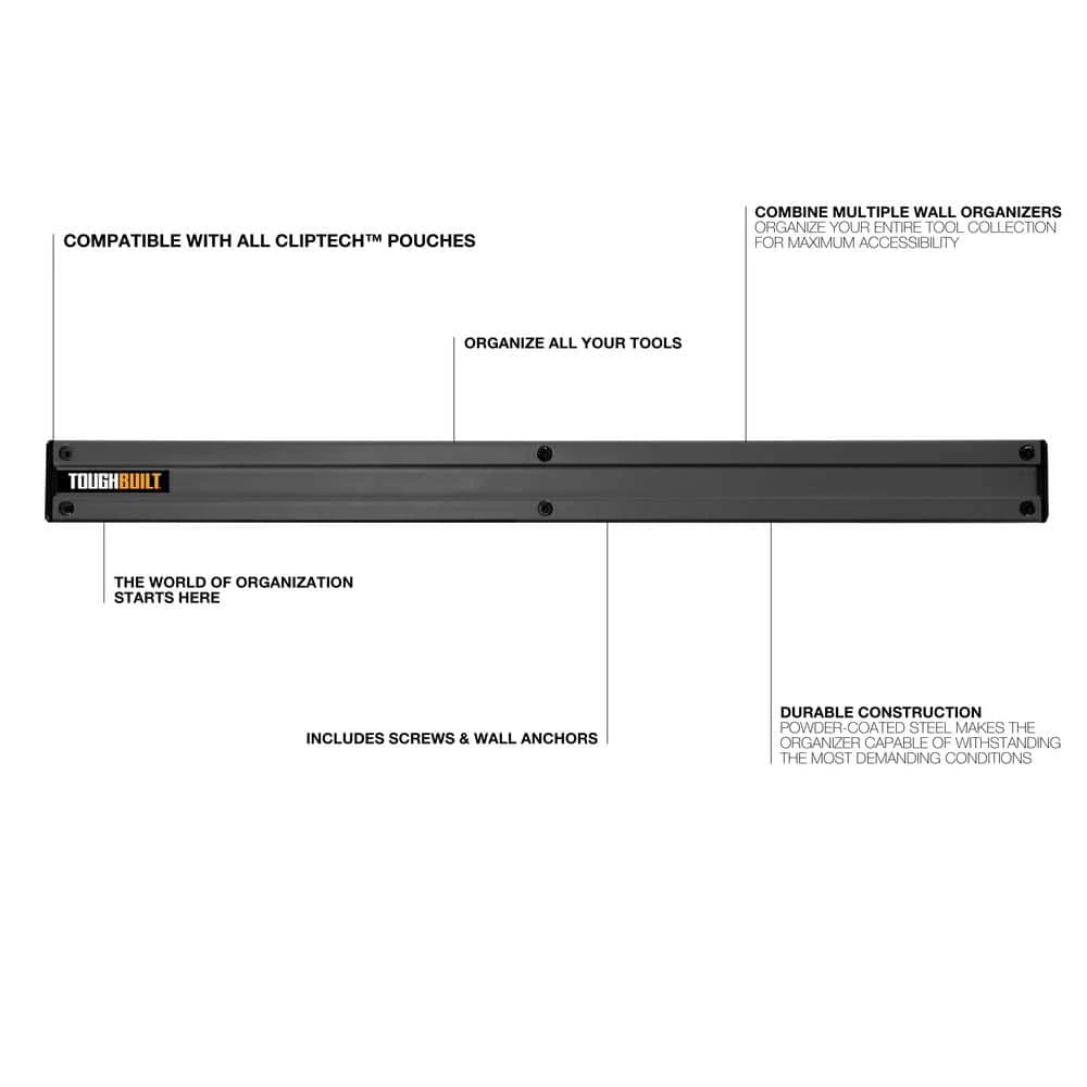 TOUGHBUILT TB-53 Wall Organizer Wall Plate for Tool Bag Power Tool Accessories