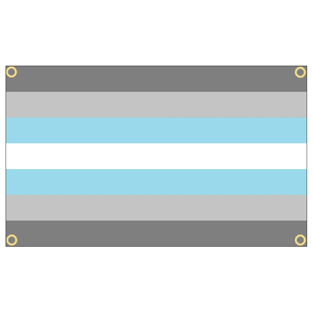 3x5 Ft Demiboy Flag Vivid Color and Fade proof Large Rainbow Pride Flags Polyester with Brass Grommets