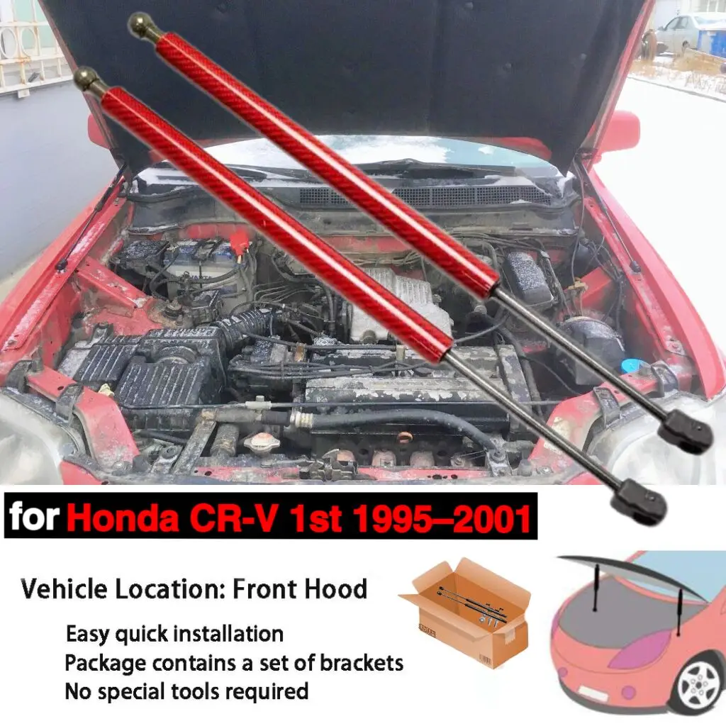 Hood Struts For Honda CRV CR-V 1995-2001 RD1 RD2 RD3 Front Bonnet Modify Lift Support Shock Damper Carbon Fiber Prop Gas Rods