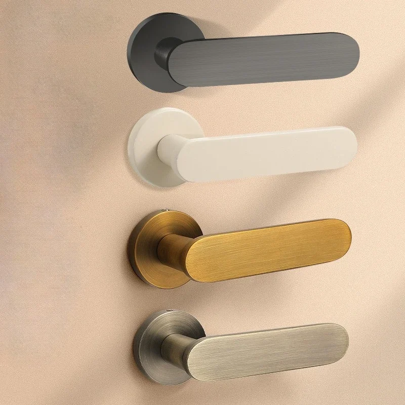 Minimalist Luxury Universal Quiet Door Lock for Bedroom, Room Door, Bathroom Wooden Door Handle
