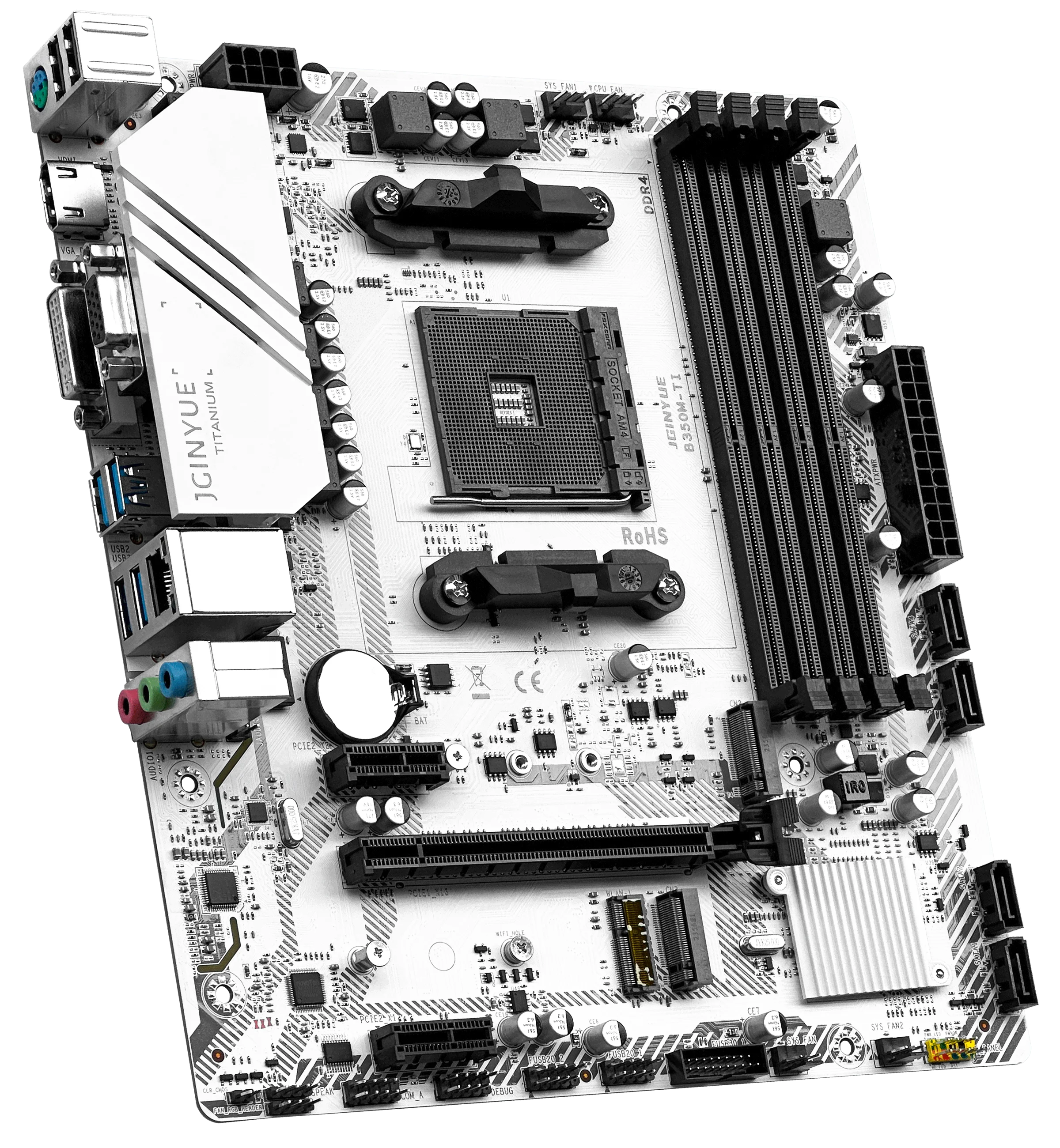 JGINYUE B350M-TI motherboard AMD AM4 Ryzen 1/2/3/4/5th Motherboard B350 TI dual channel 4 DDR4