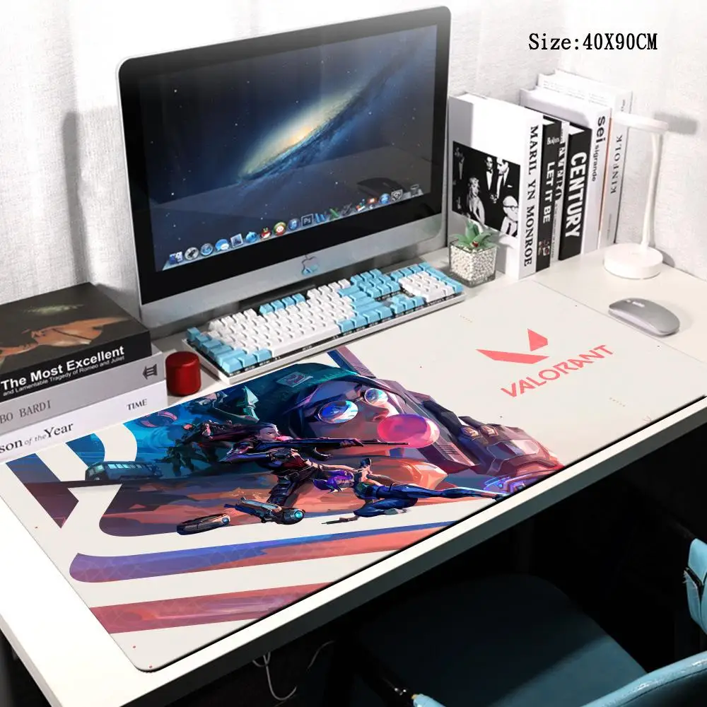 

Valorant Neon Mouse Pad Gaming XL New HD Mousepad XXL MousePads Natural Rubber Anti Slip Office Computer Mouse Mat Table Mat