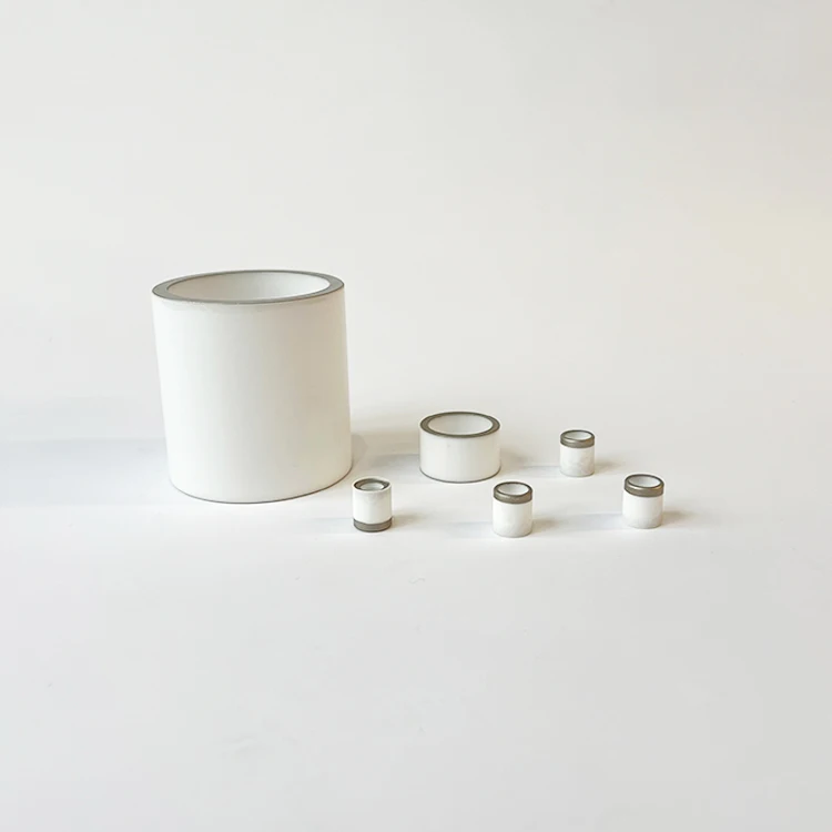 Polish glazed 96% alumina metallized ceramic insulator tube