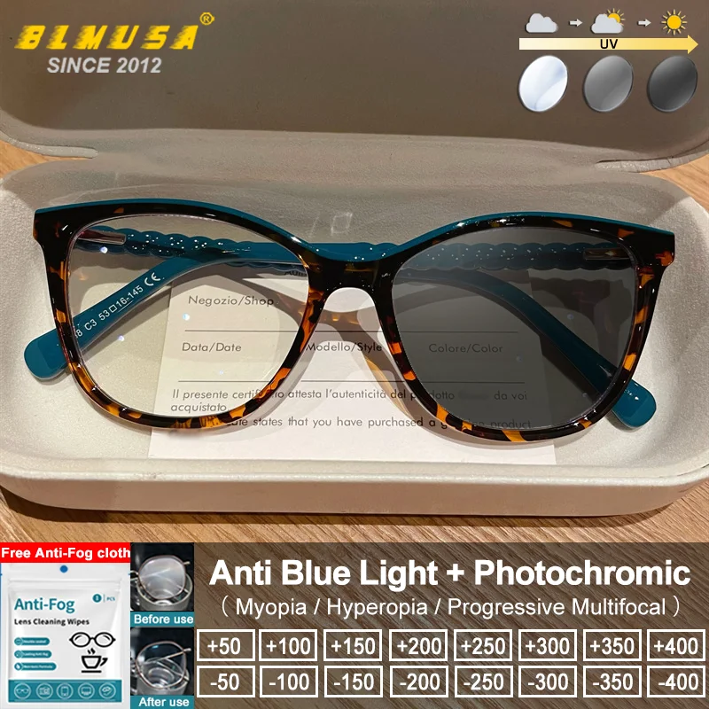 

Очки BLMUSA: Новинка! Женские фотохромные очки «кошачий глаз» для коррекции зрения, для тонкого лица, высококачественные, с защитой от синего света, для чтения.