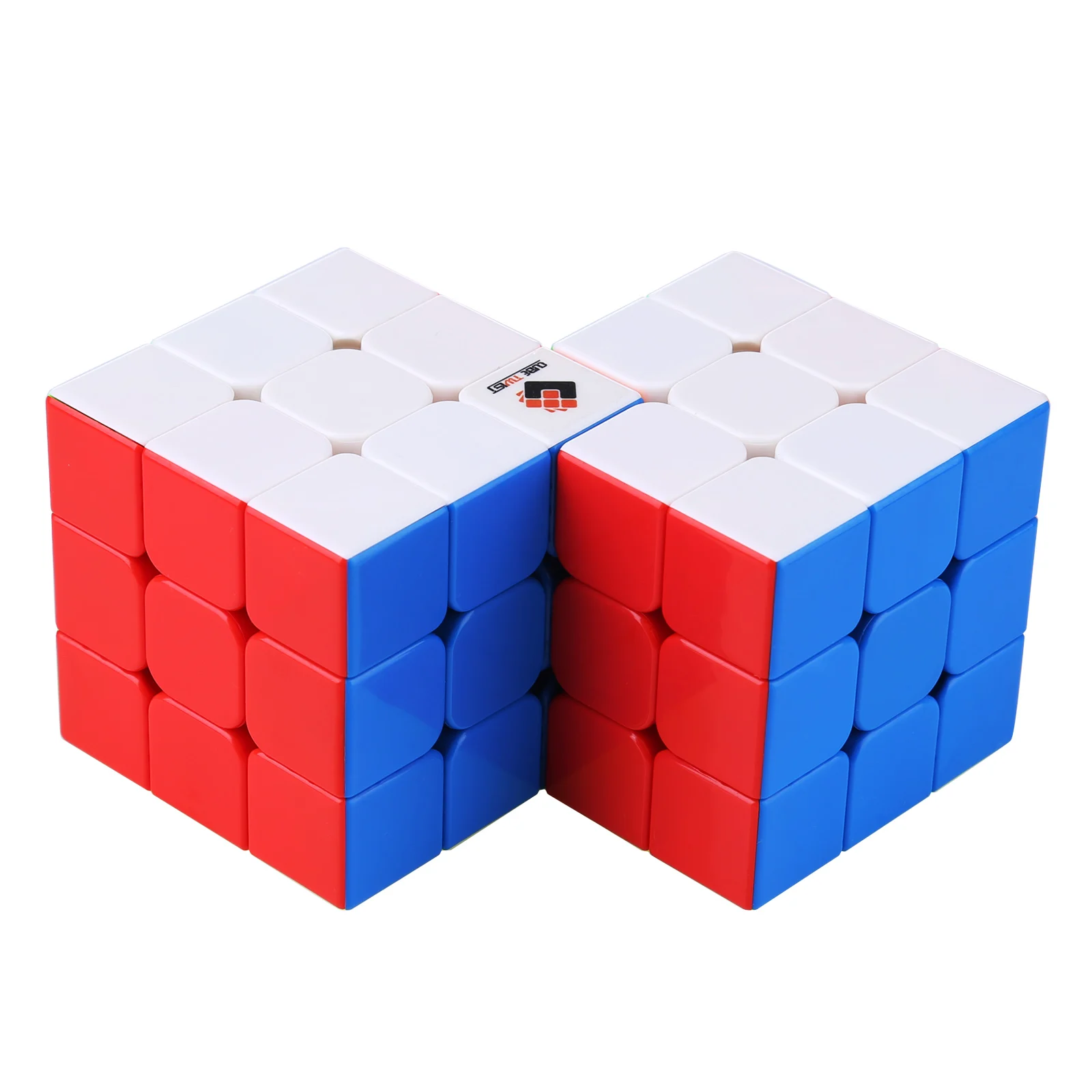 Nowy CubeTwist Double 3x3 bandaż połączony magiczna kostka Puzzle do układania na czas zabawka dla dzieci chłopcy prezent kolorowy