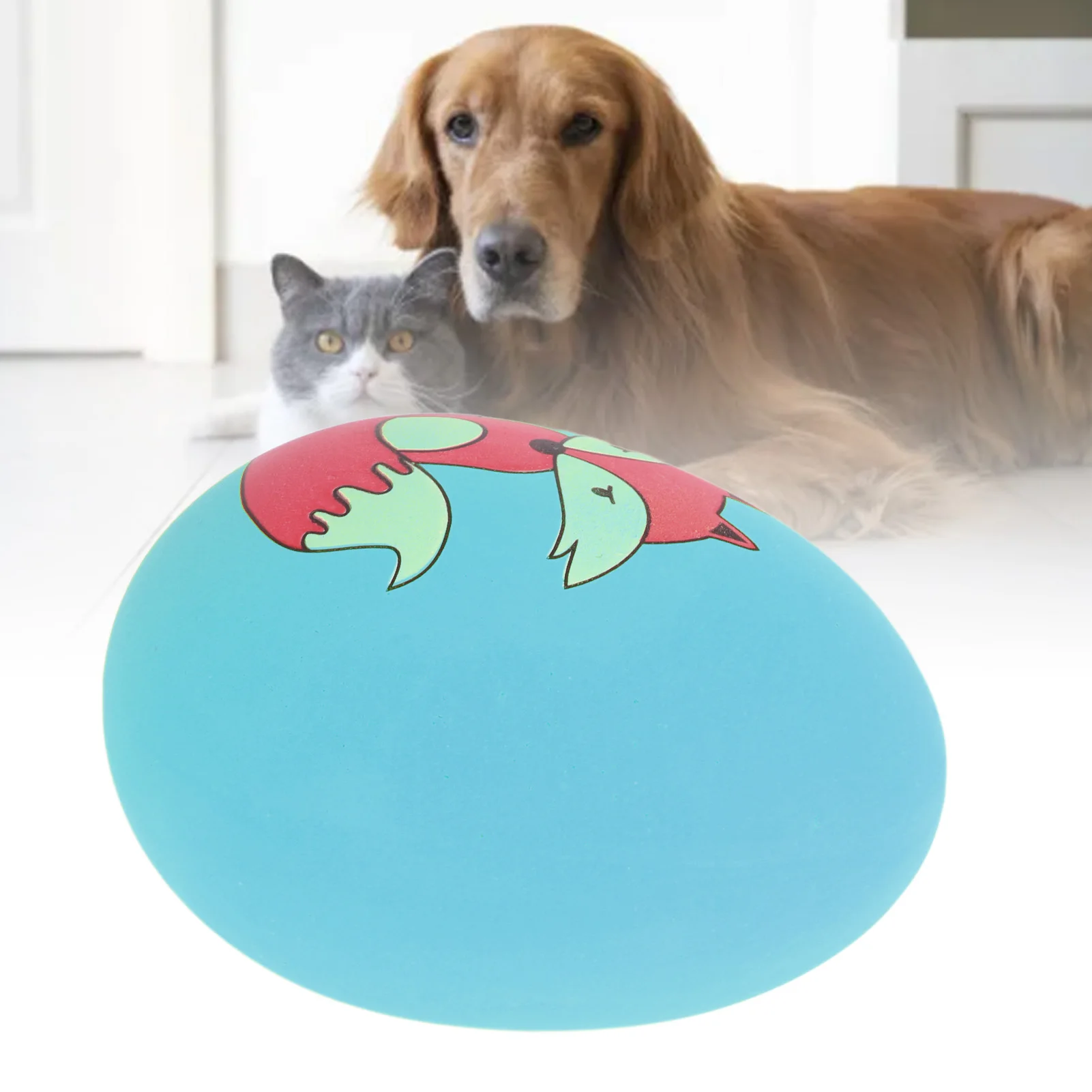 Latex Pet Ball Toy Bite Resistant Interactive Fetch Play Animal Pet Egg Ball For Cats Dogs