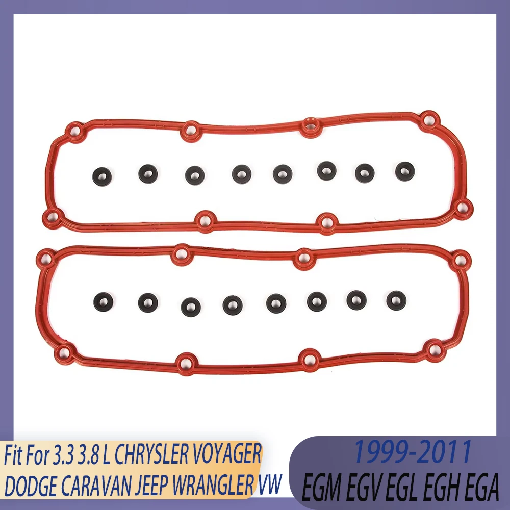 

Engine Valve Cover Gasket Set Fit 3.3 3.8 L 99-11 GAS EGM EGV EGL EGH EGA For CHRYSLER VOYAGER DODGE CARAVAN JEEP WRANGLER VW