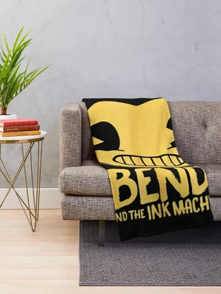 Bendy-Ink-Machine- T-Shirt Throw Blanket Plaid on the sofa Baby Custom Blankets