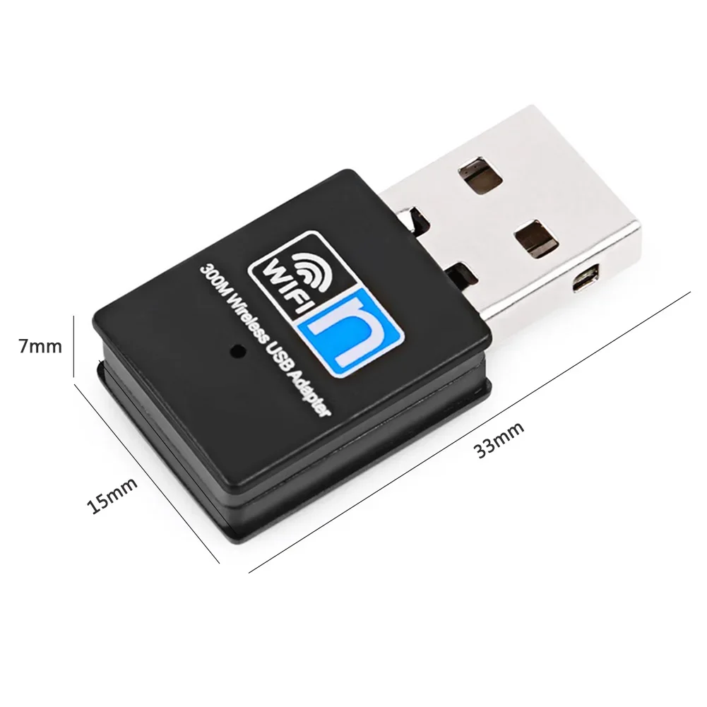 Mini adaptador Wifi USB de 300Mbps, tarjeta de red de 2,4G/5Ghz, banda Dual 802,11 n/g/b, adaptador USB de CA para PC, escritorio y portátil