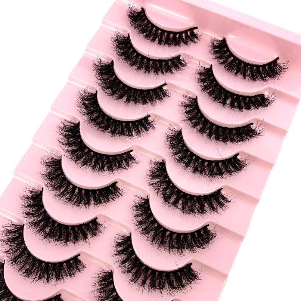 HBZGTLAD New 10 Pairs Natural False Eyelashes Fake Lashes Long Makeup 3d Mink Lashes Extension Eyelash Mink Eyelashes for Beauty