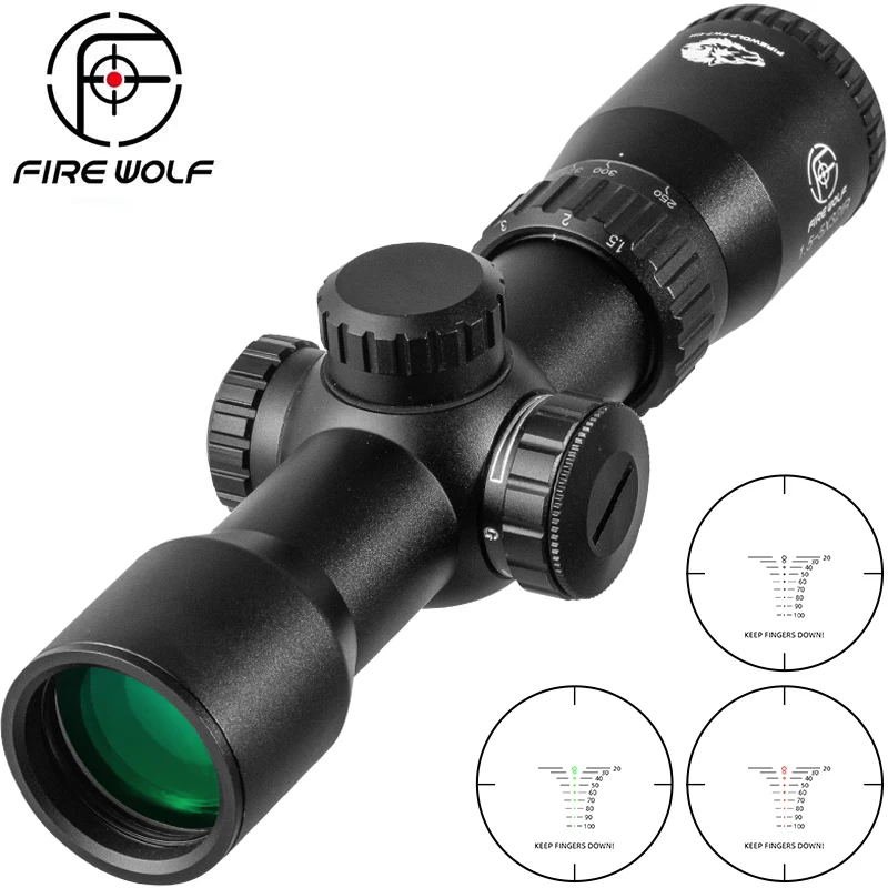 

FIRE WOLF 1.5-5X32 Red Dot Green Glow Optical Scope IRG Crossbow Short Hunting Rifle Scope