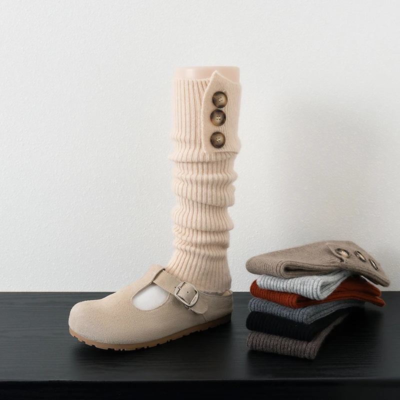 mvlyflrt-high-quality-100-pure-cashmere-pile-sock-covers-thickened-calf-protection-long-tube-knitted-leg-covers-fashion-warm