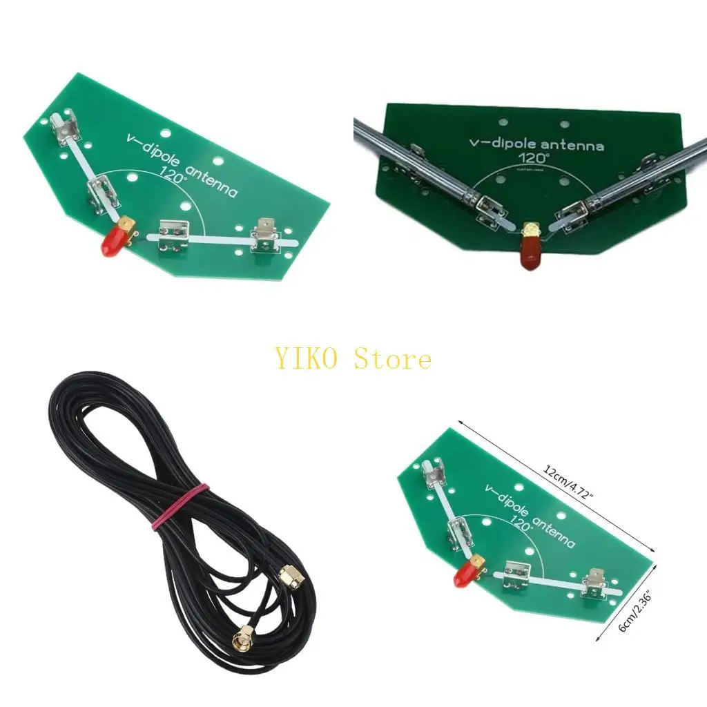 

K32C 78M-1 ГГц частота получает 137 МГц положительный V роговой антенный стержень V-диполя DIY комплекты с кабелем