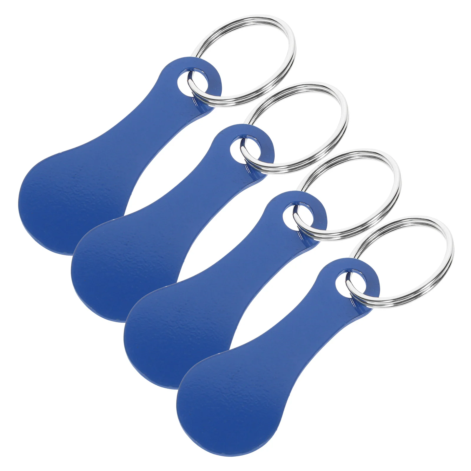 4-delige Go Cart Shopping sleutelhanger Trolley Token Ornament Handtas Tokens Hanger Benodigdheden Rode muntring