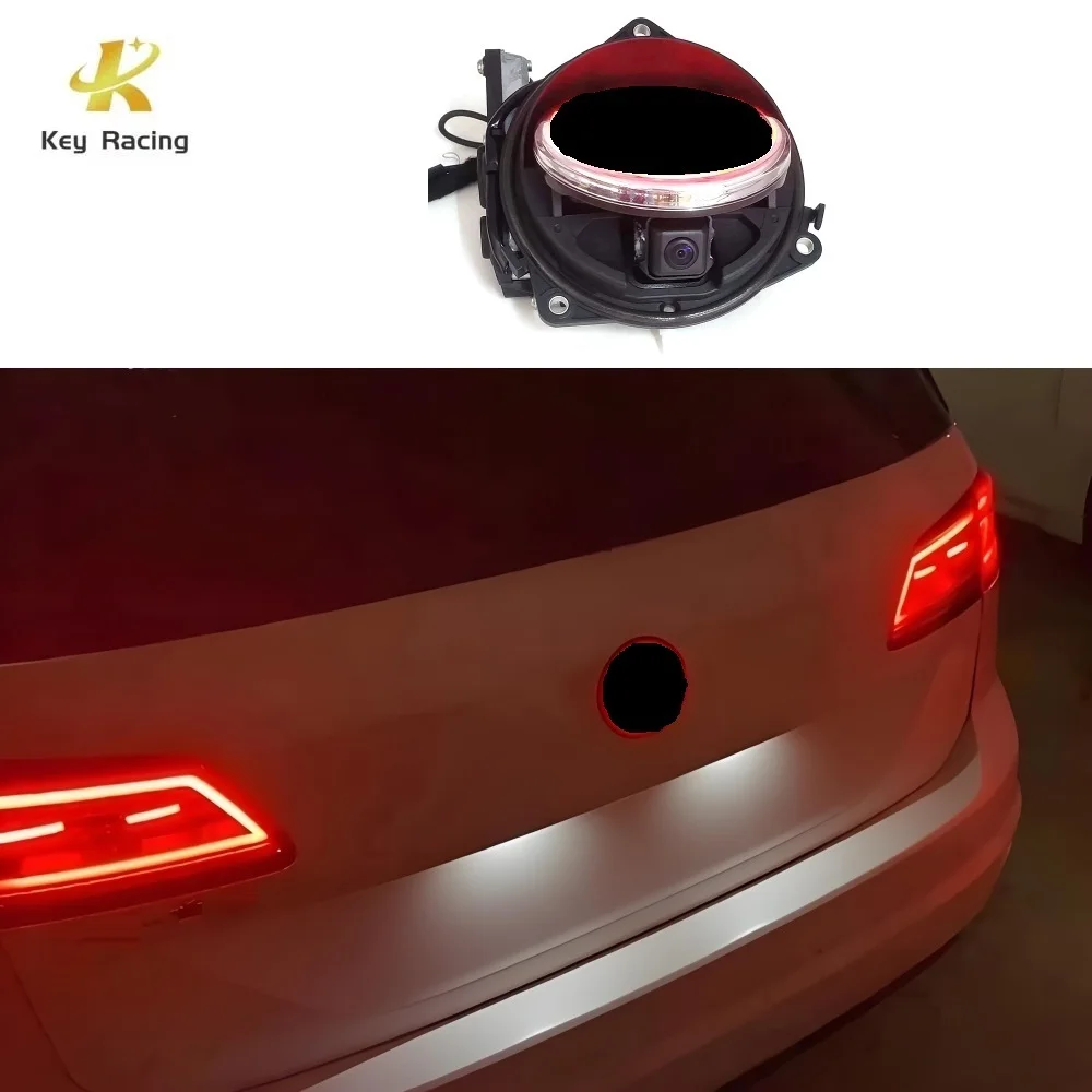 Cámara de estacionamiento con retroceso y emblema de trayectoria dinámica HD para VW Golf 6, Golf 7, ID3, Magotan, Beetle