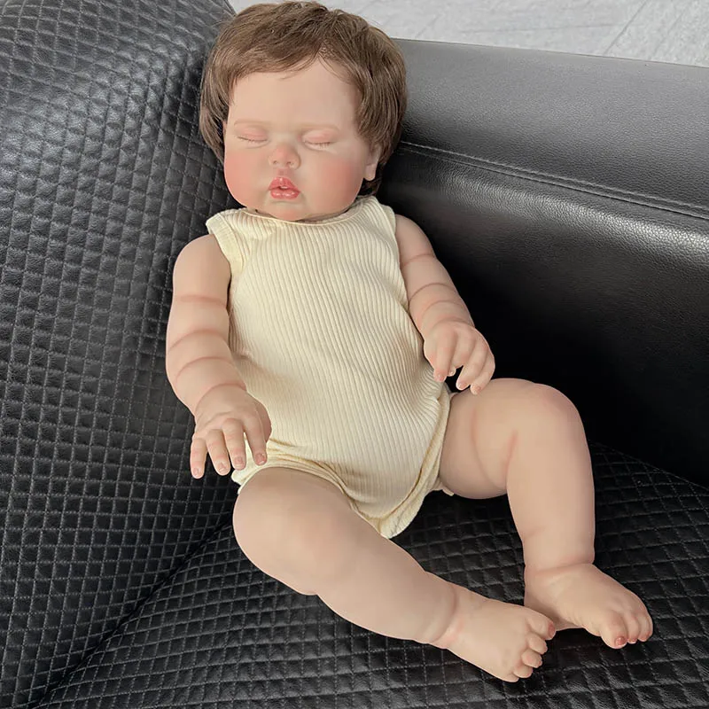60CM 24Inch Big Fat Baby Reborn Toddler Baby Doll Popular Pickle Handmade Art Dolls with Visible Veins Soft Touch Real Baby