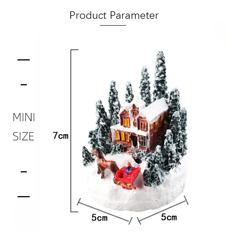 Christmas Decorations LED Night Lights Luminous Landscape House Children's Gift Christmas New Year Ornaments Festival Lighting