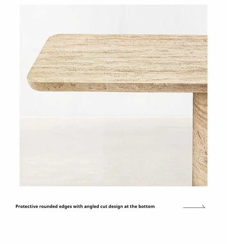 Any Size Custom Italian Travertine Entryway Console Luxury Wall Mounted Hall Table Villa Heat Scratch Resistant Anti Bacterial S