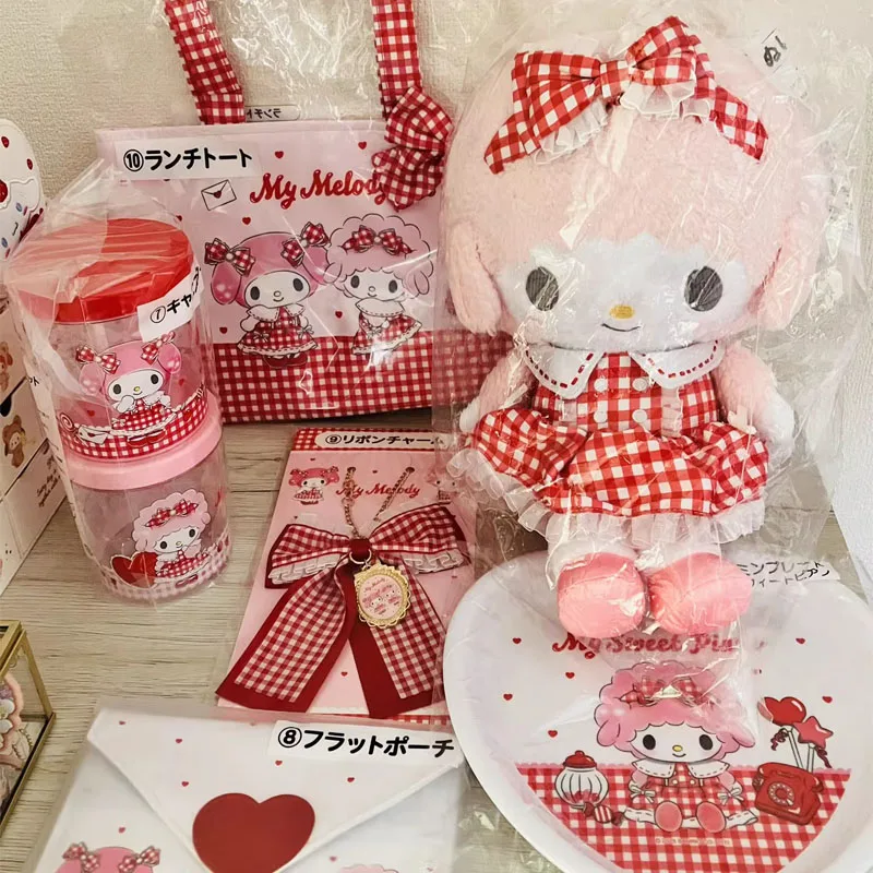 

Japanese Sanrio Melody My Sweet Piano Lucky Draw Plush Doll Pendant Meal Box Pendant Cushion Handbag Anime Toys for Children