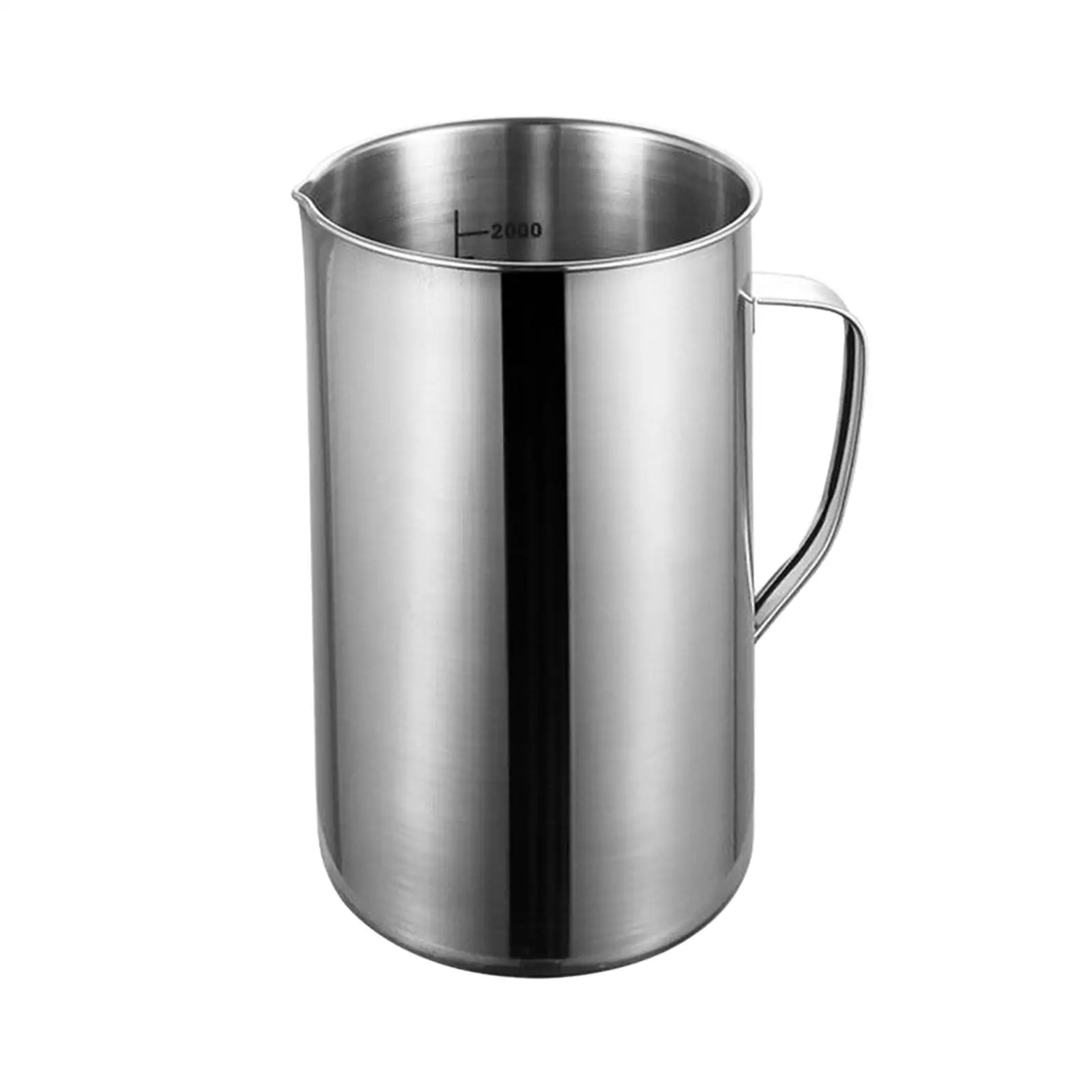 Steel Measuring Cup with Scale Pitcher 2000ml Stainless Steel Kitchen Tools Multifunctional Liquid Measuring Cup Pouring Cup