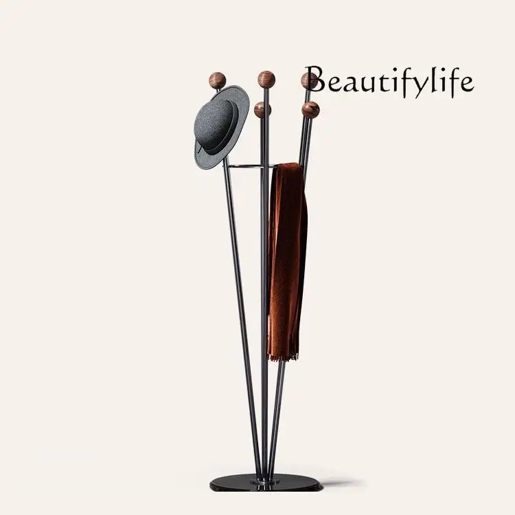 

High-end floor-to-ceiling coat rack Modern minimalist stainless steel coat rack Bedroom light luxury hanger