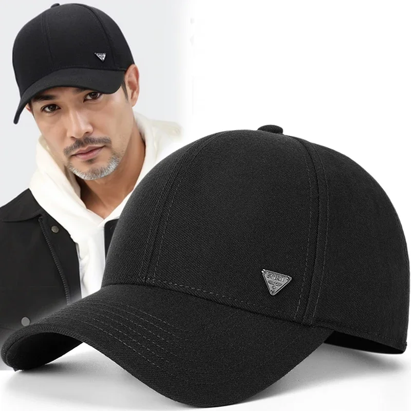 Sports Golf Hat Sun Hat Winter Summer Structured Baseball Cap for Men Women Snapback Trucker Hat Hip Hop Male Fashion Navy Blue