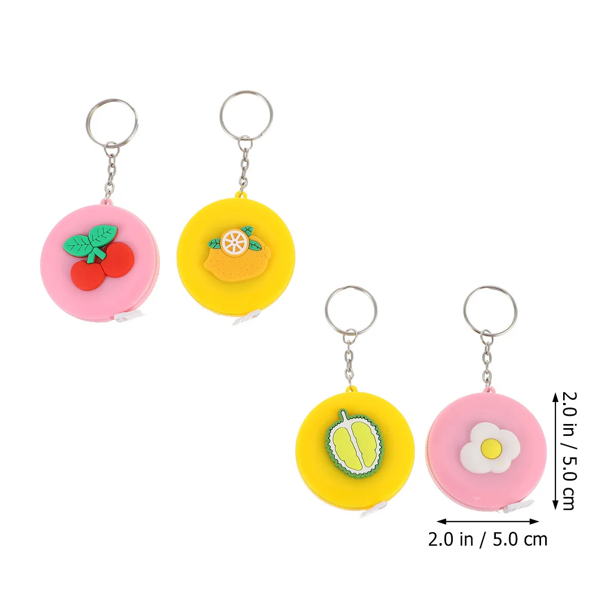 1Set 4 Pieces Mini Tapeline Set Lightweight Measuring Tape 0-150Cm for Height Bust Waist Portable Design Ideal for -The-Go Use