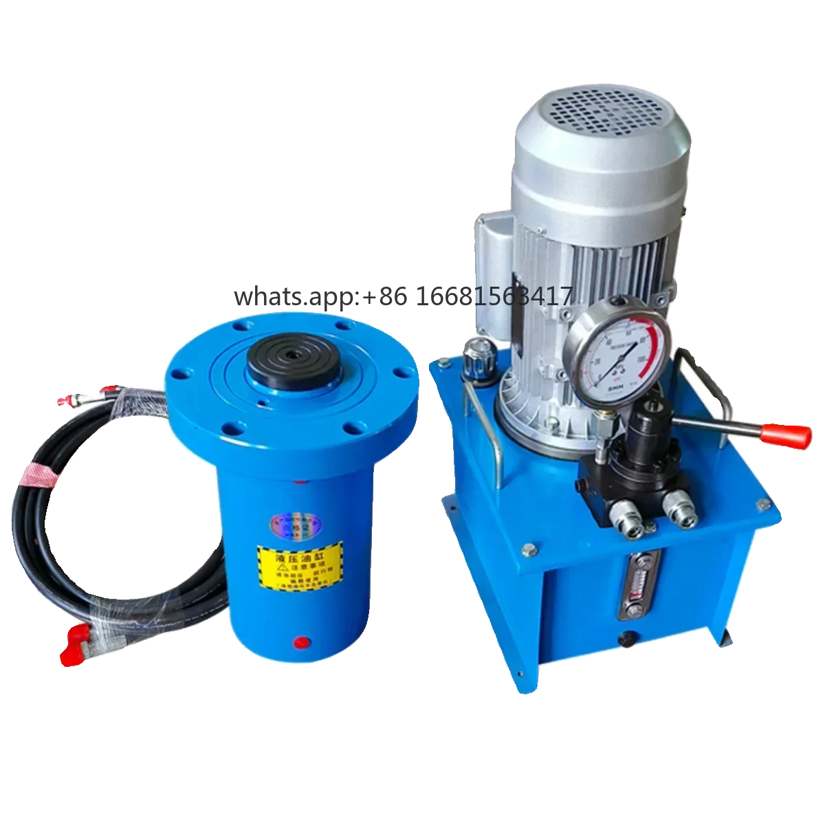 Large Tonnage Hydraulic Cylinder With Flange Separate Jack Double-Acting Press Push Bench Cylinder Customization