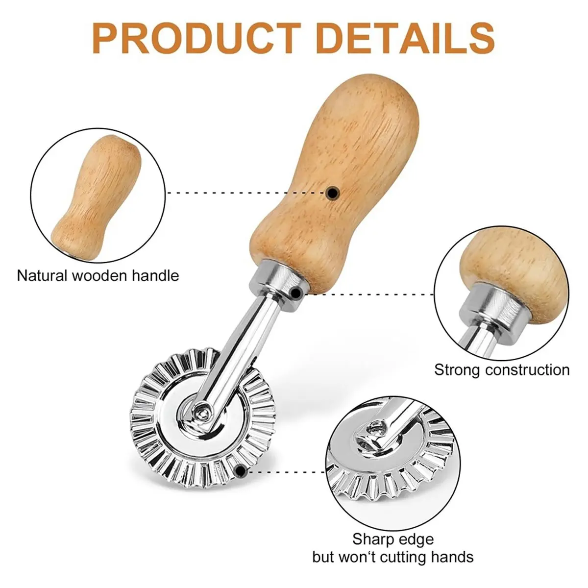 Oct Sale Ravioli Stamp Maker Cutter with Roller Wheel (Set of 4)