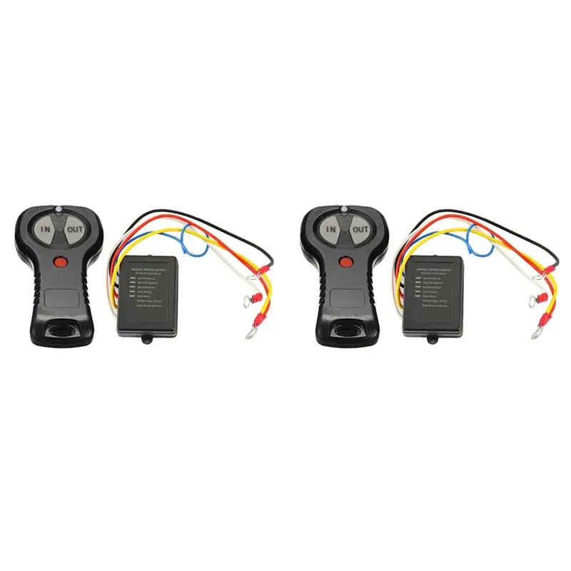 M93K-2X 12V/24V Wireless Handset Switch Controller Winch Remote Control System For Jeep Electric Winch Control Kit