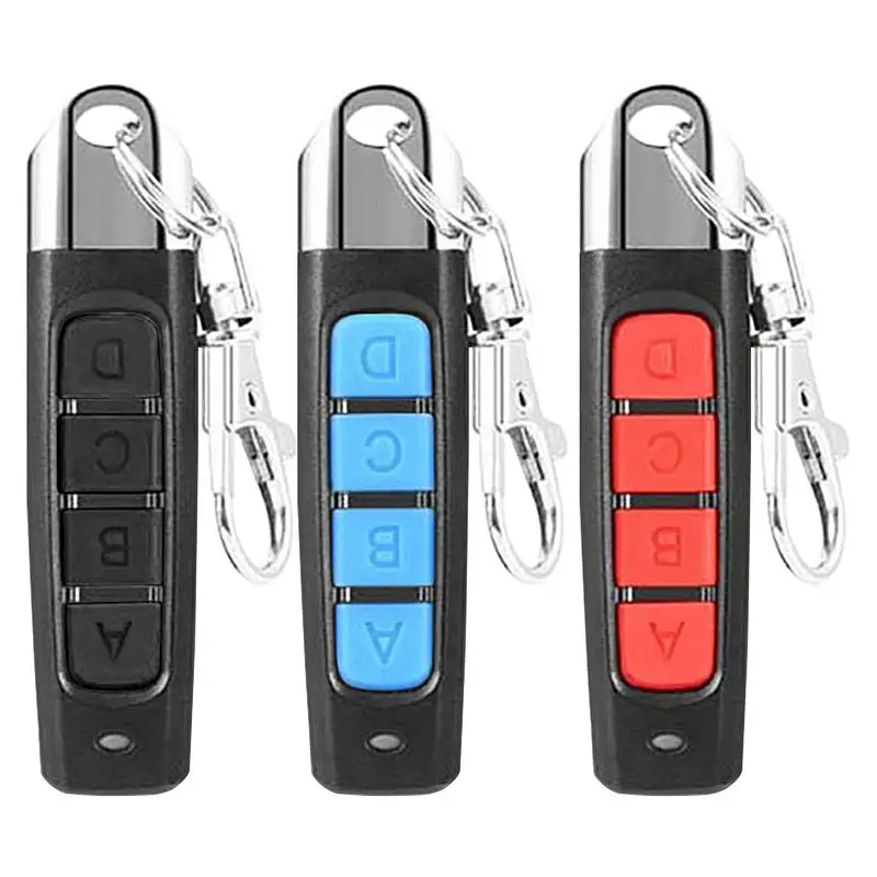 4 Buttons Garage Door Opener Remote 433Mhz Metal Push Button Remote Control Transmitter Electric Remote Control Key Fob Opener