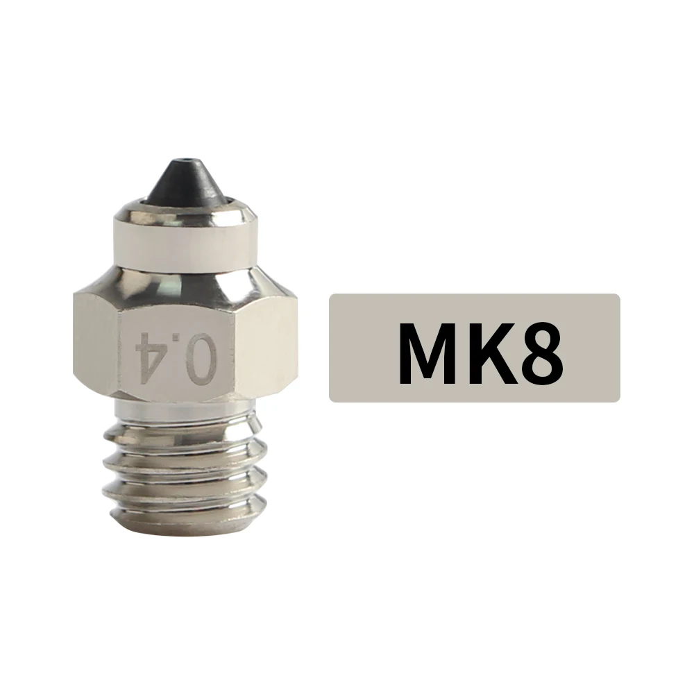 FYSETC DLC gehärteter Stahl und Kupfer verschleißfeste Bimetall-HC-Düse für V6 / Volcano / MK8 Hotend Neptune4 K1 Düse 3D-Drucker