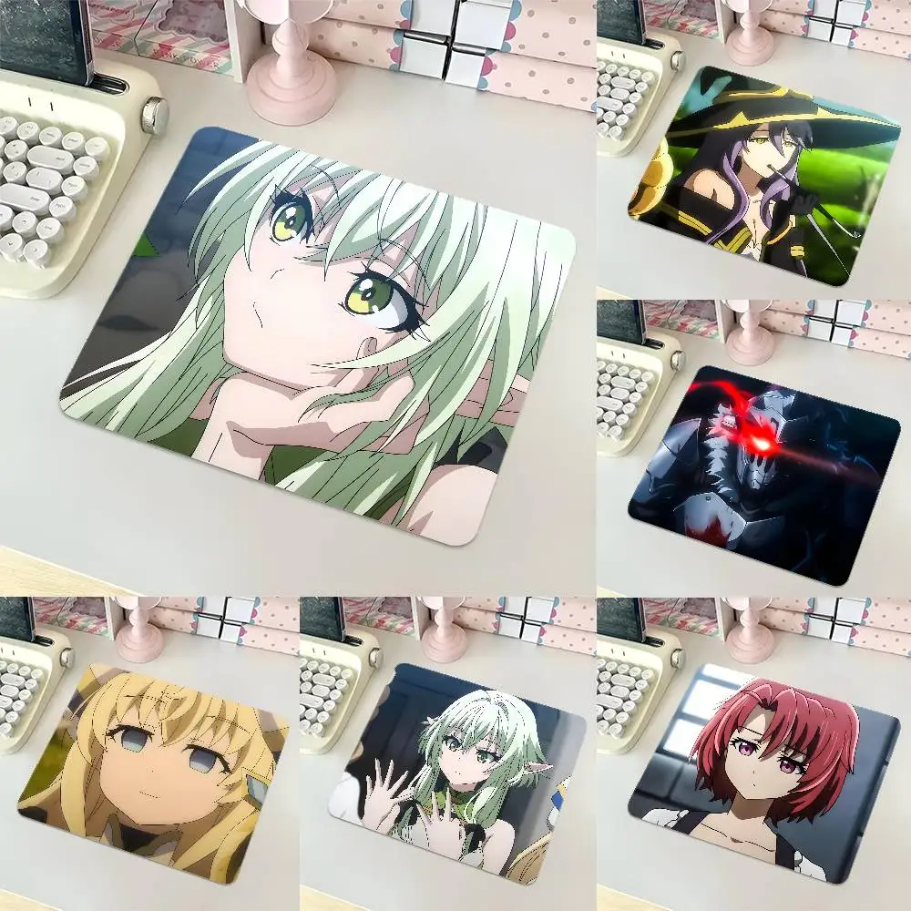 Goblin Slayer Mousepad Small LockEdge Mouse Pad For Gamers Computer Desk Pad Rectangular Anti-slip Rubber