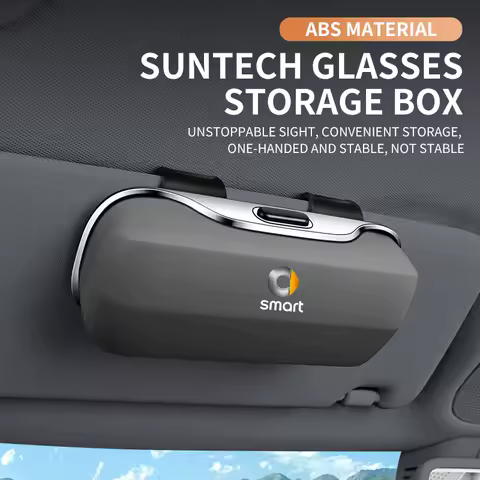 Car Eyewear Case Box Sunglasses Holder Sun Visor Storage Protective Frame Box Glasses Clip For Smart Fortwo Forfour 453 451 452