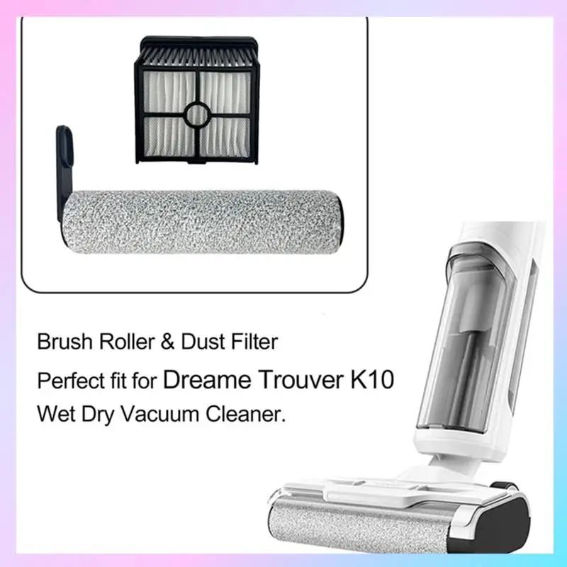 

ABRG-9PCS щетка-ролик и набор фильтров HEPA для Dreame Trouver K10/K10 Pro, аксессуары для пылесоса