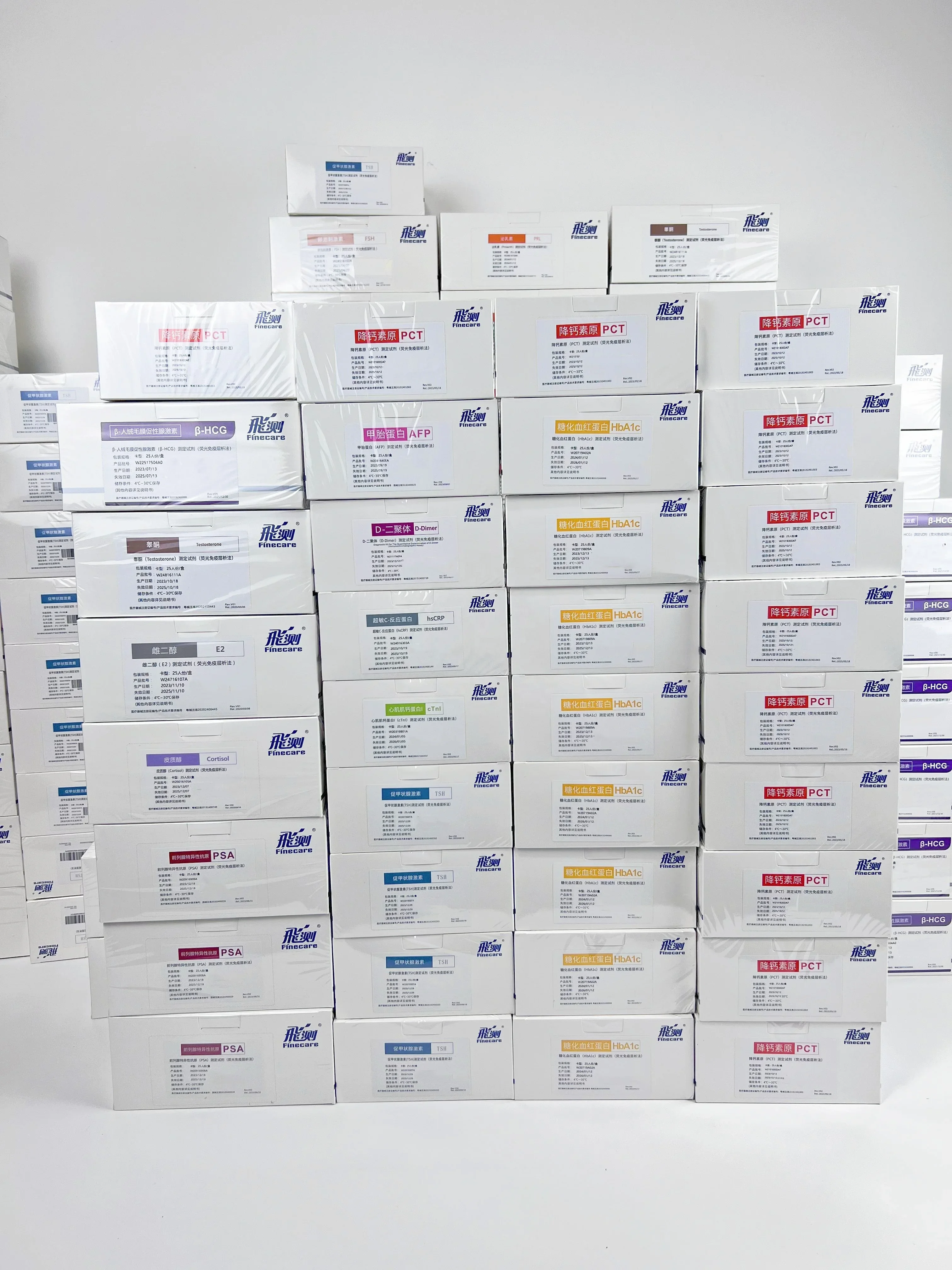 Finecare Ilościowa fluorescencja Immunoassay Detekcja diagnostyczna Prog TT3 TT4 FT3 FT4 Zestaw testowy