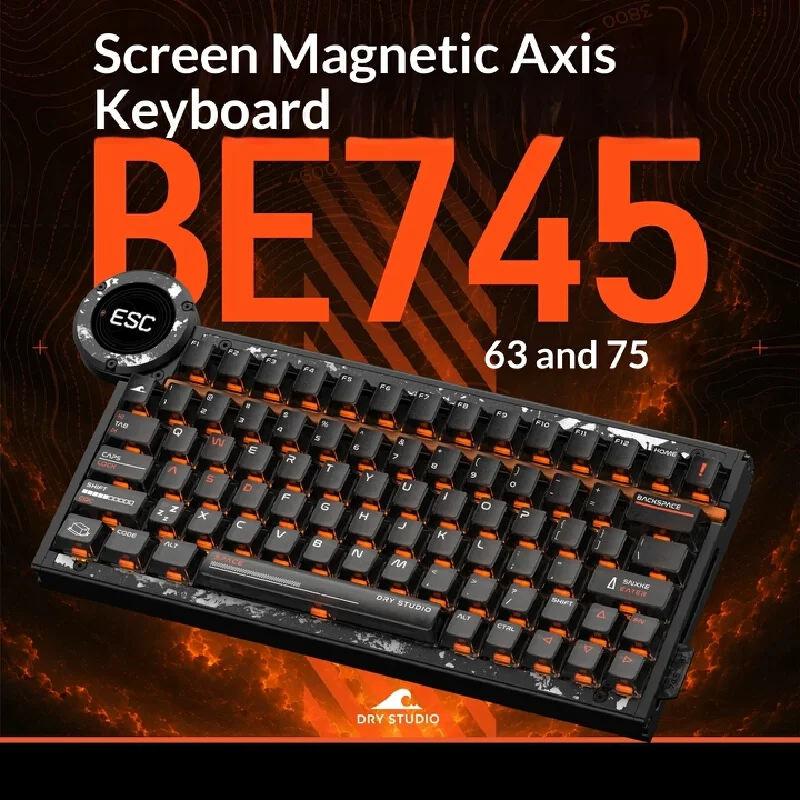 AngryMiao Battleye R2 Magnetic Keyboard 75-Key Layout High-Resolution High Refresh Rate New Round Display Ideal for Esports Play