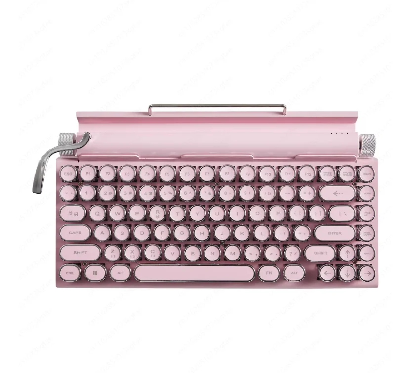 Typewriter Steampunk Wireless Bluetooth Dual Mode Mechanical Keyboard Computer Tablet iPad Mobile Phone Green Axis